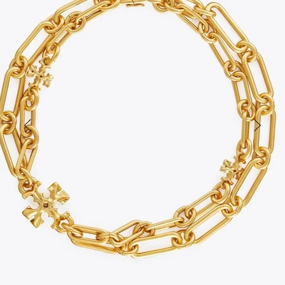 NWT Tory Burch ROXANNE CHAIN LAYERED NECKLACE - Picture 2 of 2